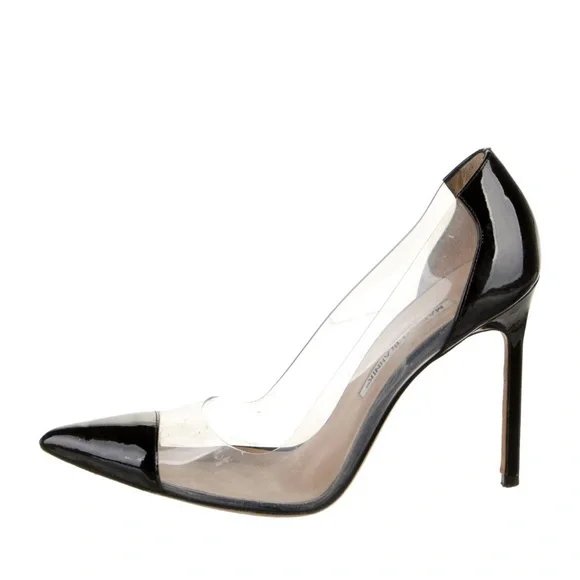 Manolo Blahnik Patent leather and lucite high heels - Picture 1 of 7